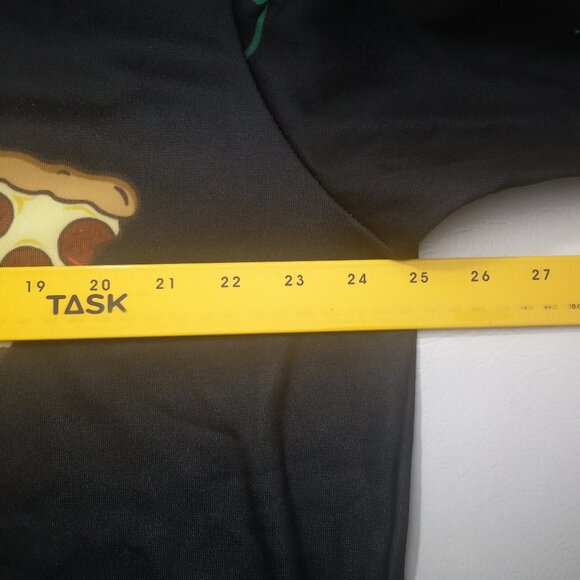 NWOT Mad Engine Men's Size Large "Pizza On Earth" Black Fleece Lined Sweatshirt - Picture 7 of 9